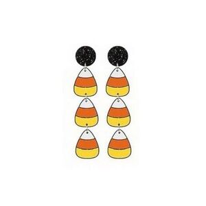 Candy Corn Halloween Earrings